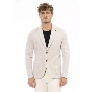 Distretto12 Elegant Cotton Blazer Men Beige Blazers